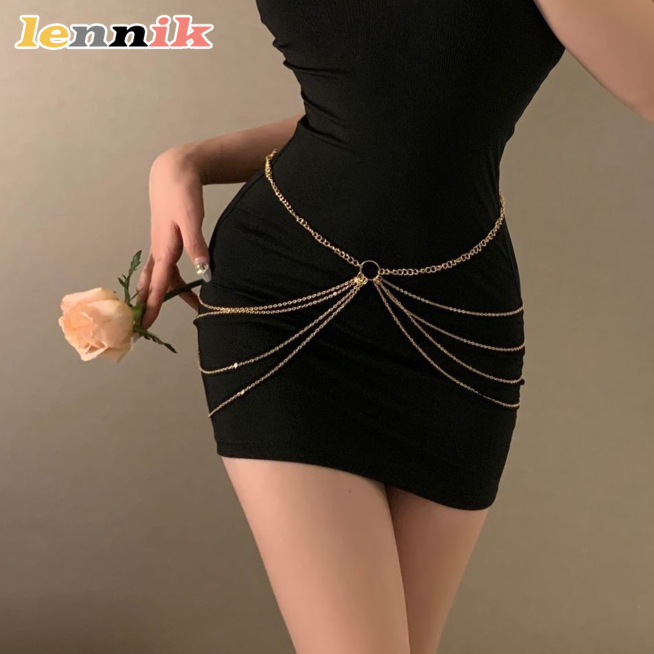 Body Jewelry Women - LENNIK Püskül Metal Çok Katmanlı Bel