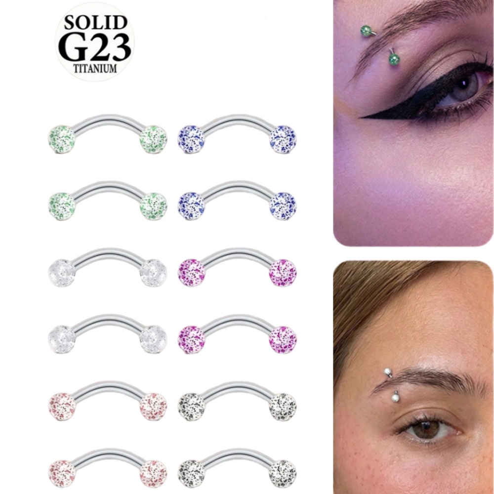 Body Jewelry Vch - 2 adet 16G 8/10mm Titanyum Alaşımlı
