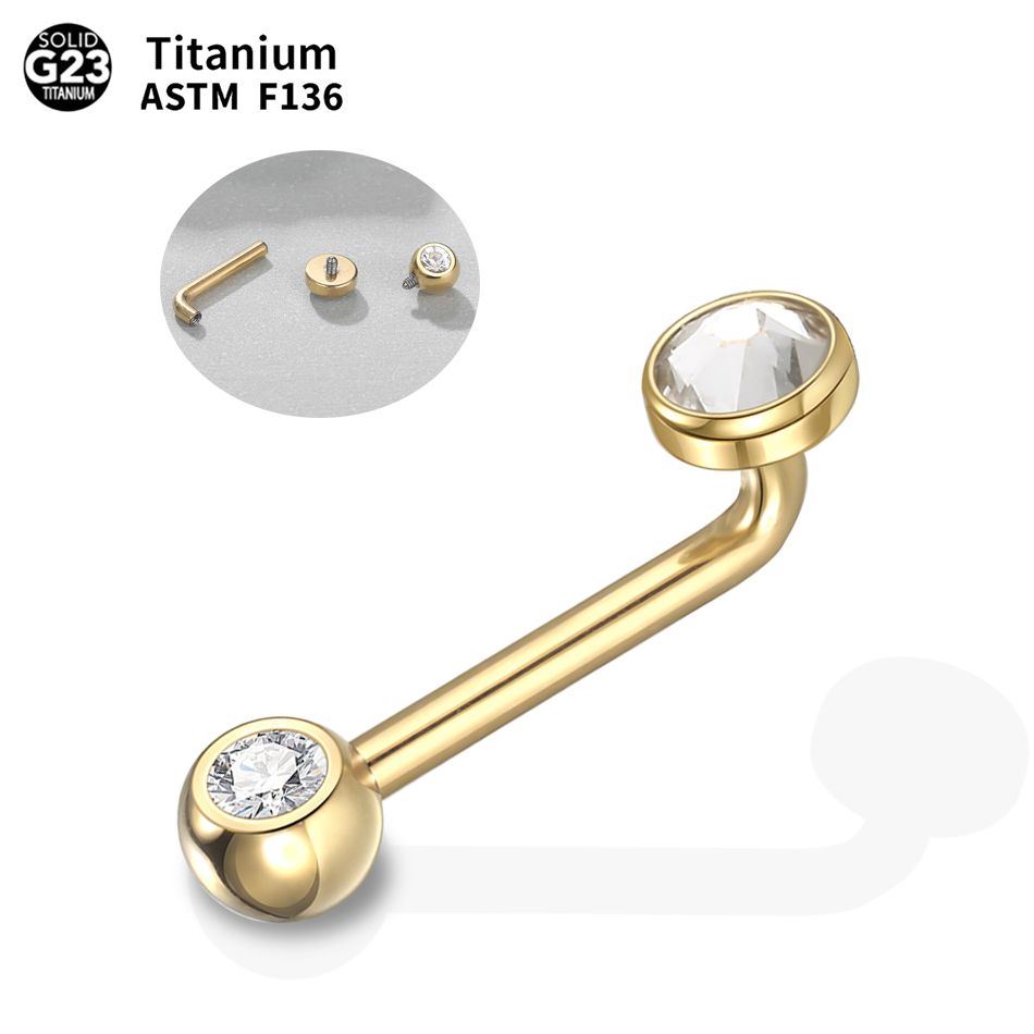 Body Jewelry Vch - 1/5 adet implant kalitesinde titanyum Christina