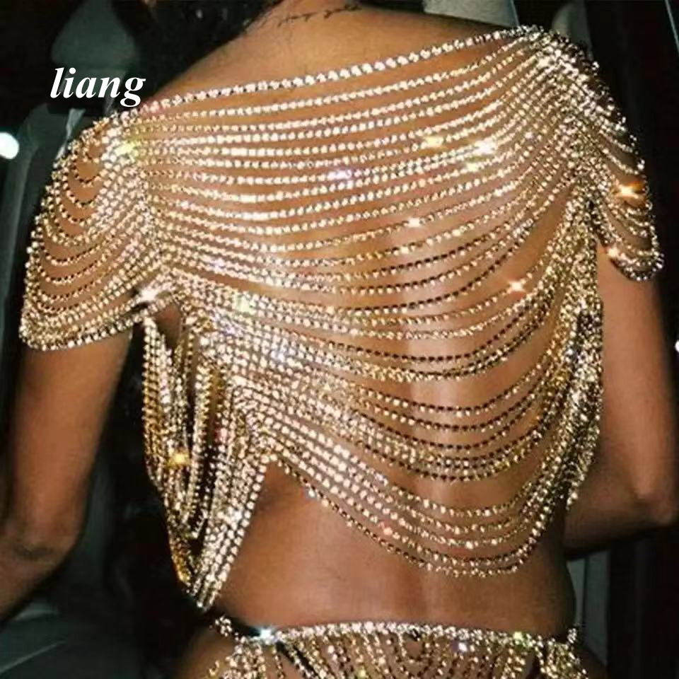 Body Jewelry Vest - Seksi Vücut Zinciri Bikini Yelek sutyen