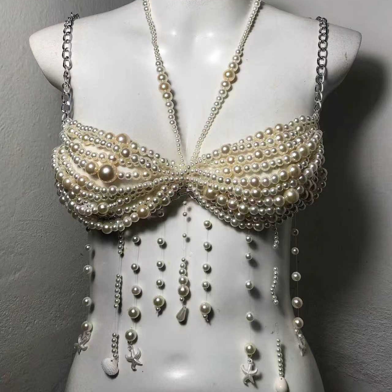 Body Jewelry Vest - Yaz Kadın Zincir Korse Camiş Elbise