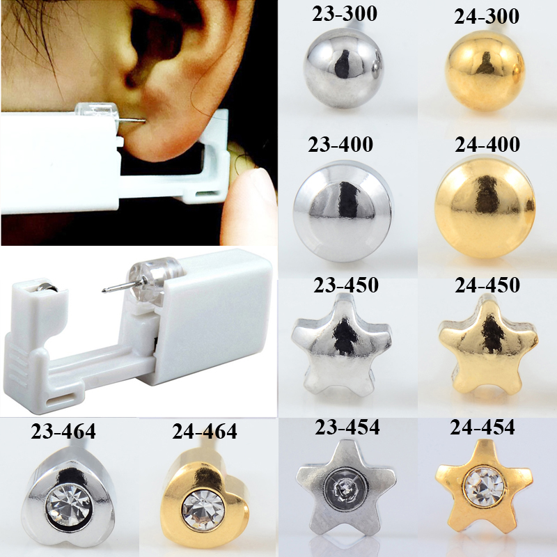 Body Jewelry Ear Plugs - 24 adet/kutu hiçbir ağrı kulak Piercing