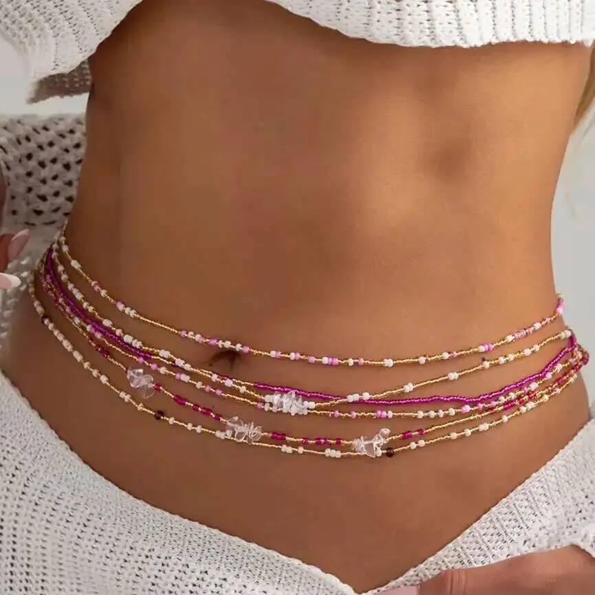 Body Jewelry Women - SHIXIN 6 Parça/Set Boho Renkli Pirinç