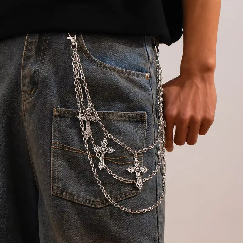Moda Punk Metal Pantolon Zinci - Body Jewelry Women incelemesi ve fiyatı