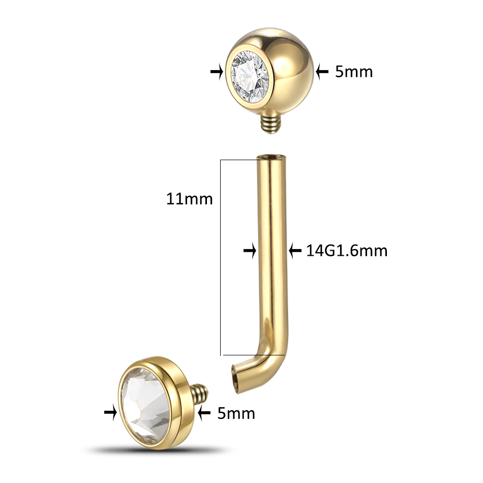 1 adet G23 titanyum CZ kavisli - Body Jewelry Vch incelemesi ve fiyatı