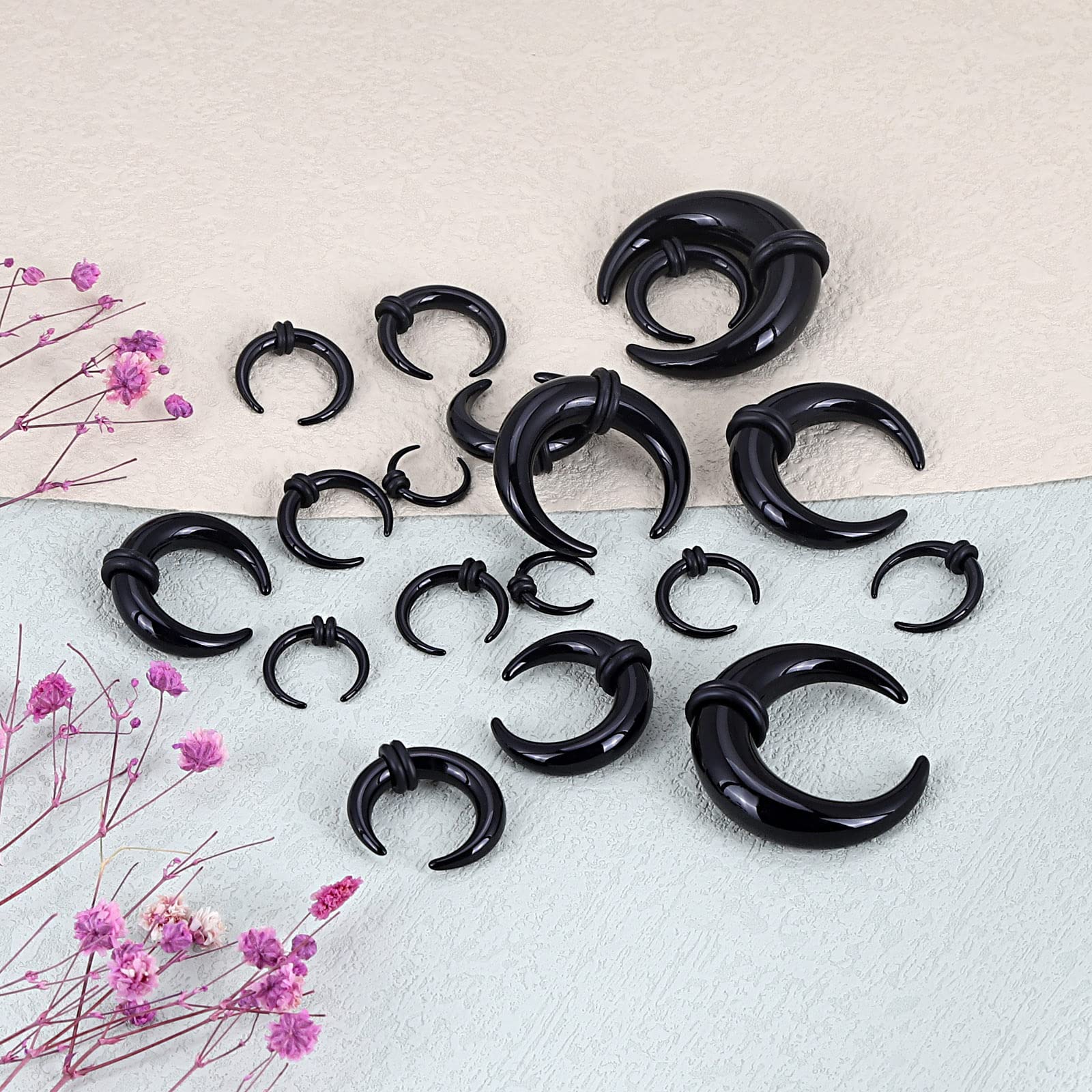 18 adet Akrilik Septum Pincher - Body Jewelry Ear Plugs incelemesi ve fiyatı