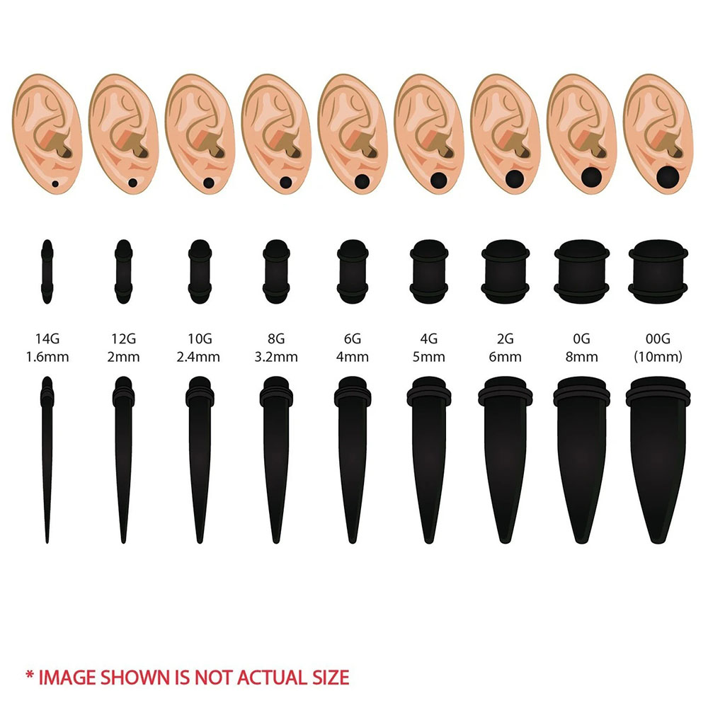 1 takım Kulak Konik Kiti Siyah - Body Jewelry Ear Plugs incelemesi ve fiyatı