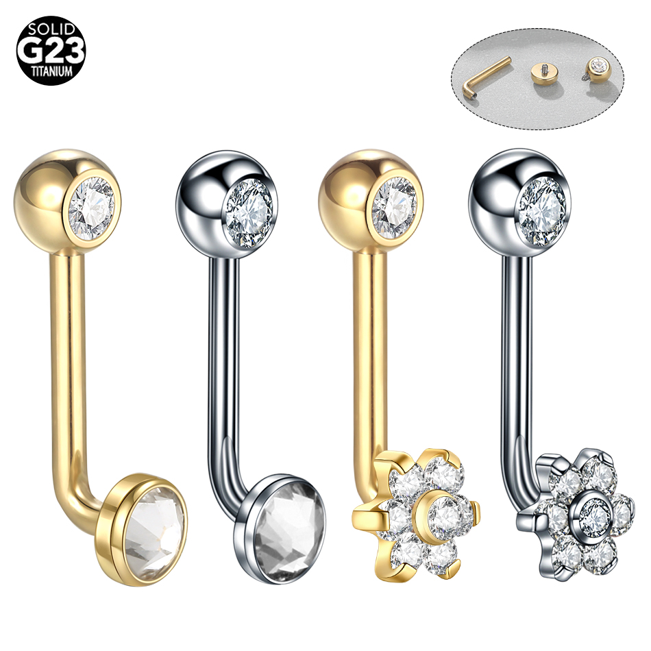 10 adet/grup Titanyum Zirkon C - Body Jewelry Vch incelemesi ve fiyatı