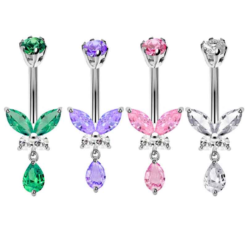 14G Dangle Kelebek Göbek Yüzük - Body Jewelry Co incelemesi ve fiyatı