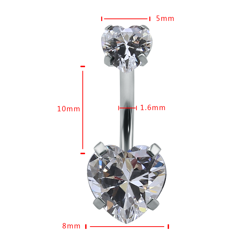 Kalp kristal Belly Button yüzü - Body Jewelry Hot incelemesi ve fiyatı