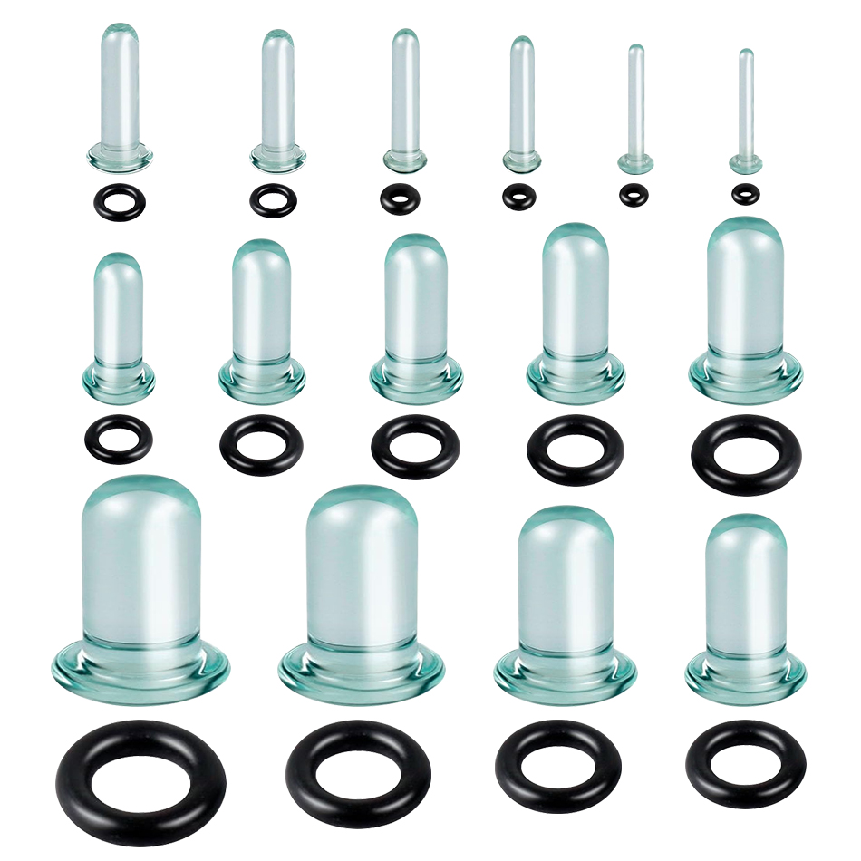 1 çift cam kulak tünelleri ve  - Body Jewelry Ear Plugs incelemesi ve fiyatı